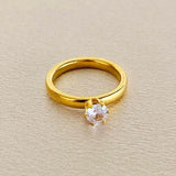 ANILLO ACERO GOLD - A203