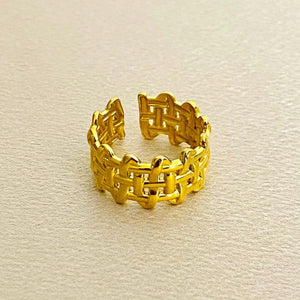 ANILLO ACERO GOLD -  2 UNIDADES X $15 - A204