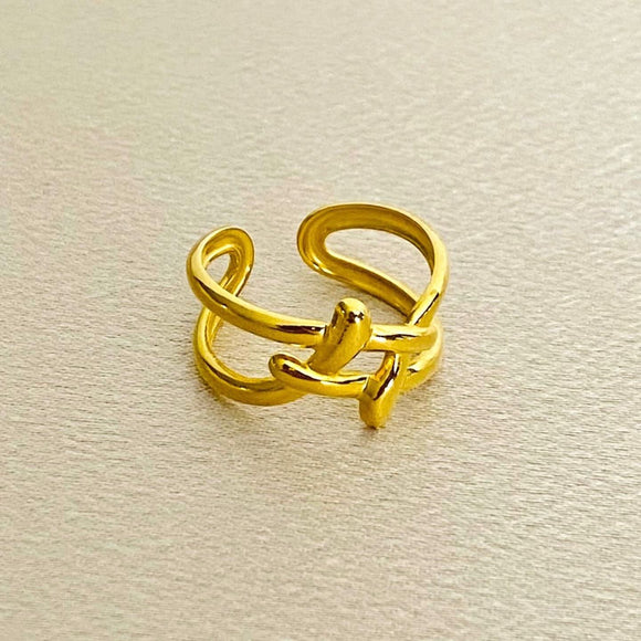 ANILLO ACERO GOLD -  2 UNIDADES X $15 - A208