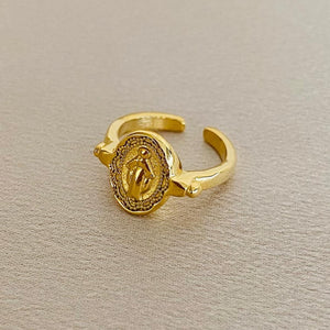 ANILLO ACERO GOLD - A214