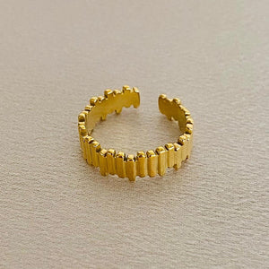 ANILLO ACERO GOLD - A217