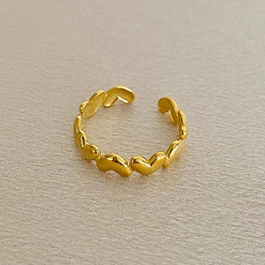 ANILLO ACERO GOLD - A218