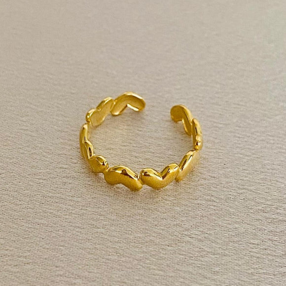 ANILLO ACERO GOLD - A218