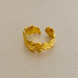 ANILLO ACERO GOLD - A221