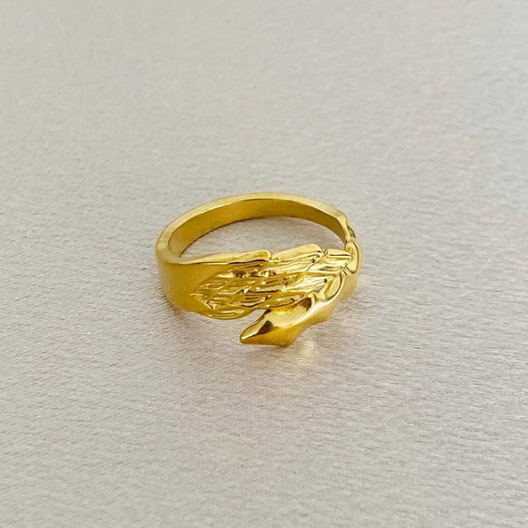 ANILLO ACERO GOLD A233