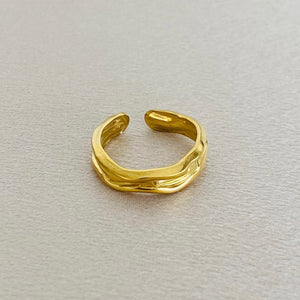 ANILLO ACERO GOLD A235