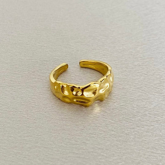 ANILLO ACERO GOLD A236