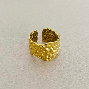 ANILLO ACERO GOLD A237