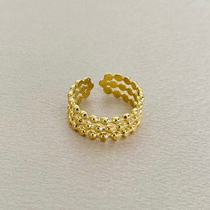 ANILLO ACERO GOLD A240