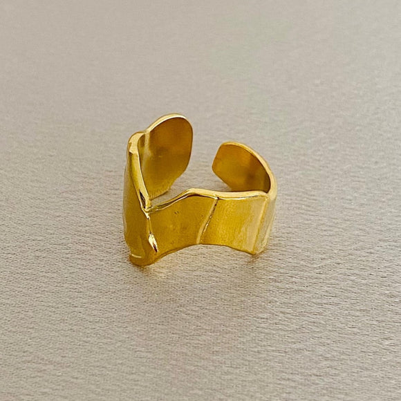 ANILLO ACERO GOLD - A216